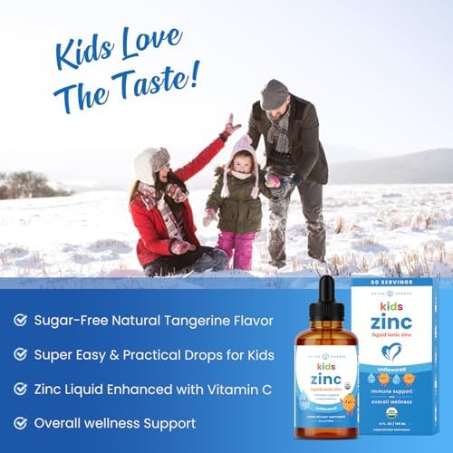 Gotas de Zinc Líquido NutraChamps para Niños, Zinc Iónico con Vitamina C, Sin Azúcar, 4 oz, Vegano y No Transgénico, Sin Sabor, 60 Porciones, 2 Meses - imagen 3