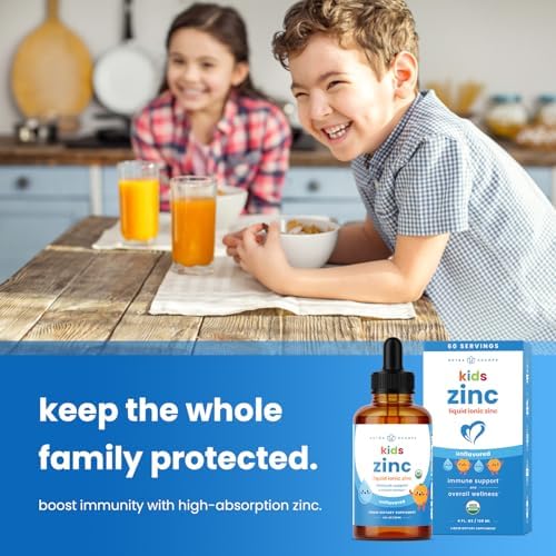 Gotas de Zinc Líquido NutraChamps para Niños, Zinc Iónico con Vitamina C, Sin Azúcar, 4 oz, Vegano y No Transgénico, Sin Sabor, 60 Porciones, 2 Meses - imagen 4