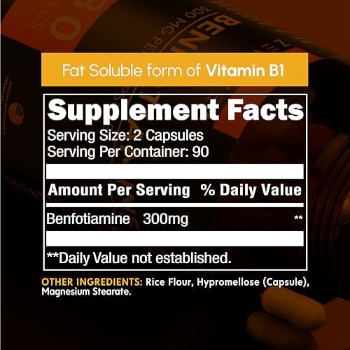 Zenavea Benfotiamina 300mg - 180 Cápsulas de Benfotiamina B1 (Suministro para 3 Meses) - Vegano, Sin OGM, Sin Gluten - imagen 2
