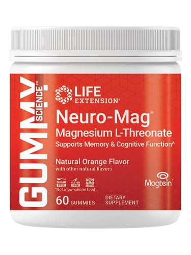 Life Extension Gummy Science™ Neuro-Mag® Magnesio L-Treonato, Suplemento para la Memoria, 60 Gomas Sabor Naranja, Sin Gluten, No GMO - imagen 5