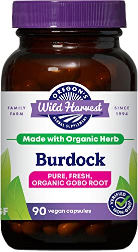 Suplemento Herbal Orgánico de Bardana de Oregon's Wild Harvest, No GMO y Sin Gluten | Cápsulas Veganas, 90 Contenido - imagen 6