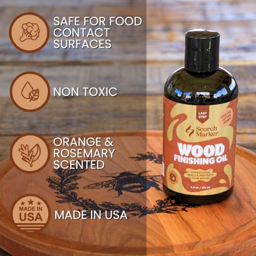 Aceite para Tablas de Cortar SCORCH MARKER - Acondicionador Seguro para Alimentos, Ideal para Utensilios de Cocina y Manualidades en Madera, Sin - imagen 2