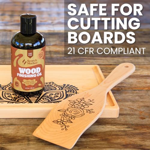 Aceite para Tablas de Cortar SCORCH MARKER - Acondicionador Seguro para Alimentos, Ideal para Utensilios de Cocina y Manualidades en Madera, Sin - imagen 4