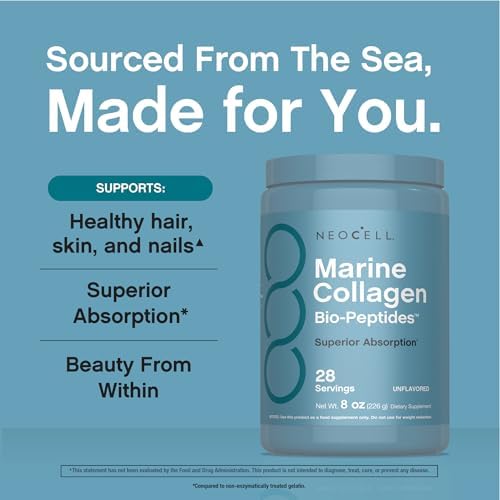 NeoCell Colágeno Marino en Polvo | 8 oz | Sin Sabor | Absorción Superior | Suplemento para Cabello, Piel y Uñas - imagen 6