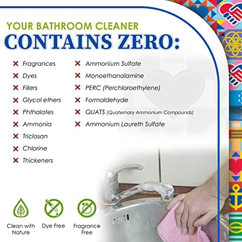 Kit de Spray Limpiador de Baño Todo Natural y No Tóxico Truly Free, Solución Orgánica para Baño y Azulejos, 16 oz Botella Reutilizable + Dos Recargas - imagen 7