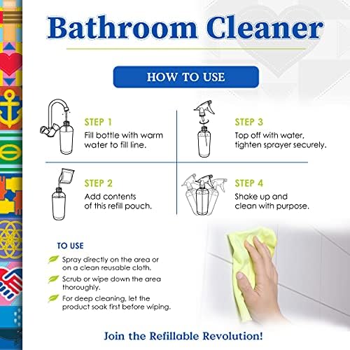 Kit de Spray Limpiador de Baño Todo Natural y No Tóxico Truly Free, Solución Orgánica para Baño y Azulejos, 16 oz Botella Reutilizable + Dos Recargas - imagen 8