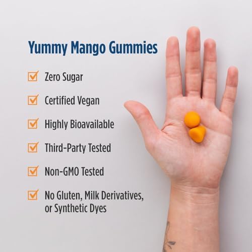 Gomitas de Cúrcuma Sin Azúcar Nordic Naturals, Sabor Mango - 60 Gomitas - 200 mg Extracto de Cúrcuma Optimizado - Sabor Delicioso - Soporte - imagen 4