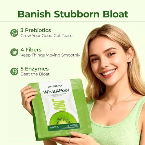 Suplemento de Fibra Orgánica en Polvo OxyEnergy con Psyllium para Hombre y Mujer, Sabor Kiwi, Alivio de Hinchazón y Digestión, Vegano, Sin Gluten, 30 - imagen 5