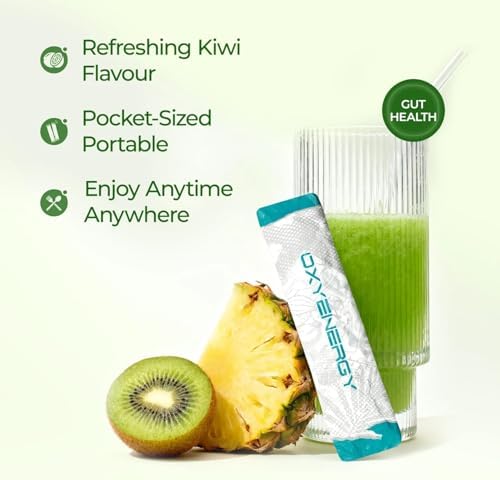 Suplemento de Fibra Orgánica en Polvo OxyEnergy con Psyllium para Hombre y Mujer, Sabor Kiwi, Alivio de Hinchazón y Digestión, Vegano, Sin Gluten, 30 - imagen 8