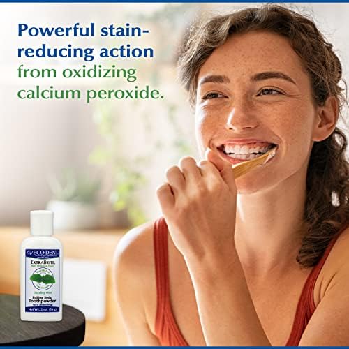 Eco-Dent ExtraBrite Polvo Dental de Bicarbonato, Menta - Polvo de Pasta Dental Sin Flúor, Sin SLS, Alternativa Blanqueadora, 2 Oz (Paquete de 3) - imagen 5