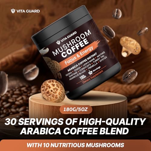 Café Instantáneo Vita Guard 10 de Hongos – Lion’s Mane, Cordyceps y Reishi – Arábica Premium con Polvo de Coco – Enfoque, Energía y Soporte - imagen 7