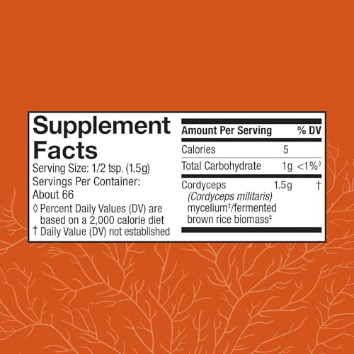 Polvo de Cordyceps Host Defense - Suplemento para Inmunidad y Energía - Salud Renal con Hongos Cordyceps - Apoyo Fitness para Aumentar Oxígeno - 3.5 - imagen 2