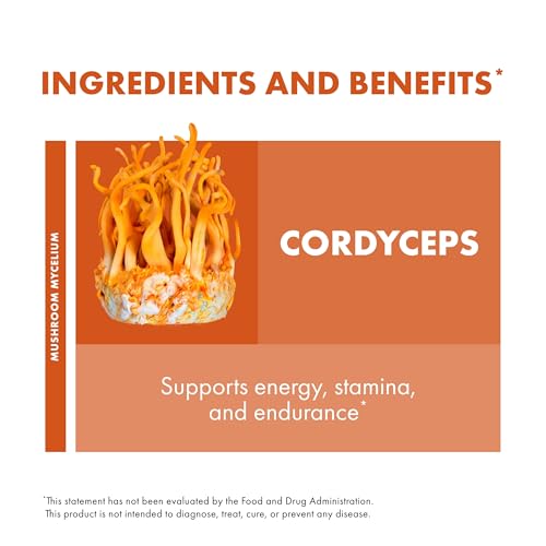 Polvo de Cordyceps Host Defense - Suplemento para Inmunidad y Energía - Salud Renal con Hongos Cordyceps - Apoyo Fitness para Aumentar Oxígeno - 3.5 - imagen 6
