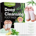 XIWEIOO Paquete de 100 Parches para los Pies, Aceite de Jengibre y Carbón de Bambú, Cuidado de los Pies, Limpieza Profunda, Alivio del Estrés, - imagen 1