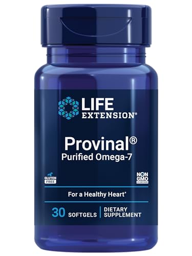 Life Extension Provinal Omega-7 Purificado, Ácido Palmitoleico de Aceite Marino Concentrado, Apoyo a Colesterol y Corazón, 30 gelatinas suaves, Sin - imagen 1