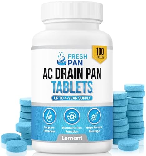 Tabletas para Bandeja de Drenaje de AC FreshPan (100 piezas) | Suministro de 4 años de tabletas de liberación lenta para un flujo limpio y fresco - imagen 1