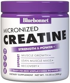 Creatina Monohidratada Micronizada BlueBonnet Nutrition 5 g – Apoya la Masa Muscular Magra* - No GMO, Vegana, Kosher, Sin Gluten, Sin Soja, Sin - imagen 1