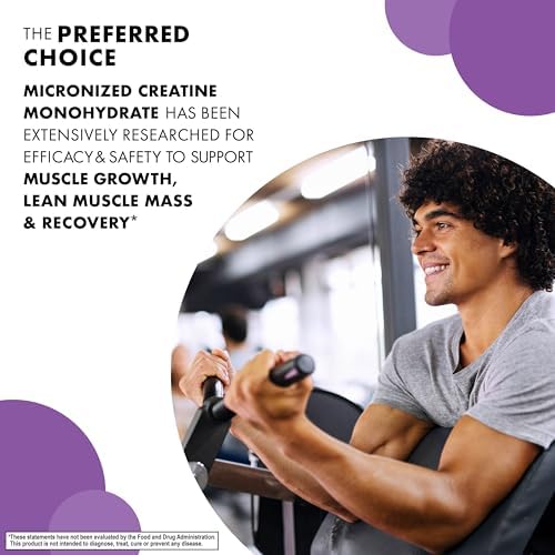 Creatina Monohidratada Micronizada BlueBonnet Nutrition 5 g – Apoya la Masa Muscular Magra* - No GMO, Vegana, Kosher, Sin Gluten, Sin Soja, Sin - imagen 3