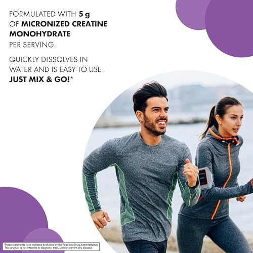 Creatina Monohidratada Micronizada BlueBonnet Nutrition 5 g – Apoya la Masa Muscular Magra* - No GMO, Vegana, Kosher, Sin Gluten, Sin Soja, Sin - imagen 4
