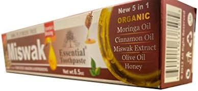Pasta de Dientes Herbal Blanqueadora Orgánica Essential Palace (Paquete de 6) - Refrescante con Aceite de Moringa, Canela, Extracto de Miswak, Aceite - imagen 4