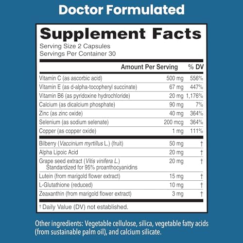 Soporte Macular con Luteína, Zeaxantina y Zinc (60 Cápsulas Vegetarianas) - imagen 2