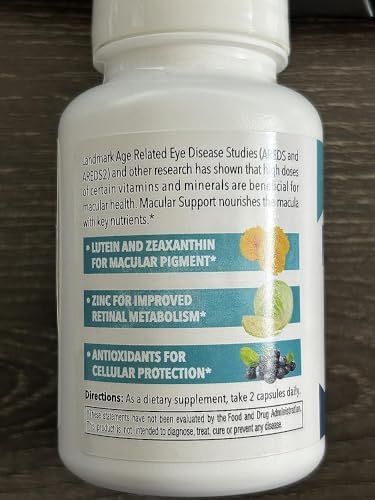 Soporte Macular con Luteína, Zeaxantina y Zinc (60 Cápsulas Vegetarianas) - imagen 7