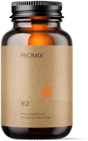 Suplemento de Vitamina B12 Promix Nutrition - 1000mcg como Metilcobalamina - Amigable con el intestino - 90 cápsulas - imagen 1