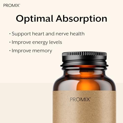 Suplemento de Vitamina B12 Promix Nutrition - 1000mcg como Metilcobalamina - Amigable con el intestino - 90 cápsulas - imagen 3