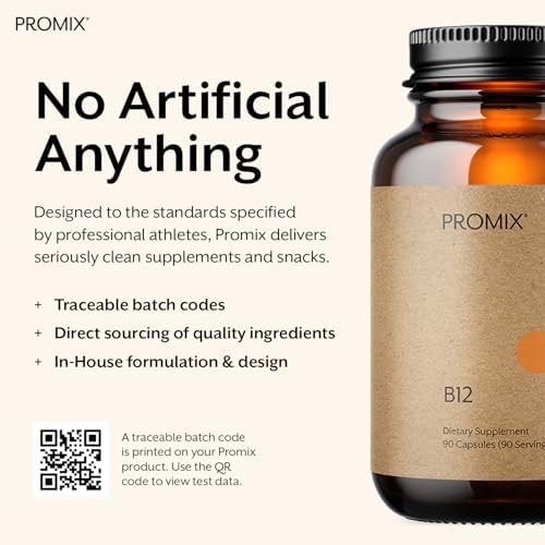Suplemento de Vitamina B12 Promix Nutrition - 1000mcg como Metilcobalamina - Amigable con el intestino - 90 cápsulas - imagen 4