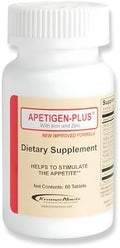 Apetigen-Plus Estimulante del Apetito para Aumento de Peso – Multivitamínico con Hierro, Zinc, L-Lisina y Complejo B – Tabletas Sin Azúcar para - imagen 1