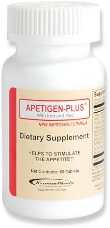 Apetigen-Plus Estimulante del Apetito para Aumento de Peso – Multivitamínico con Hierro, Zinc, L-Lisina y Complejo B – Tabletas Sin Azúcar para - imagen 1