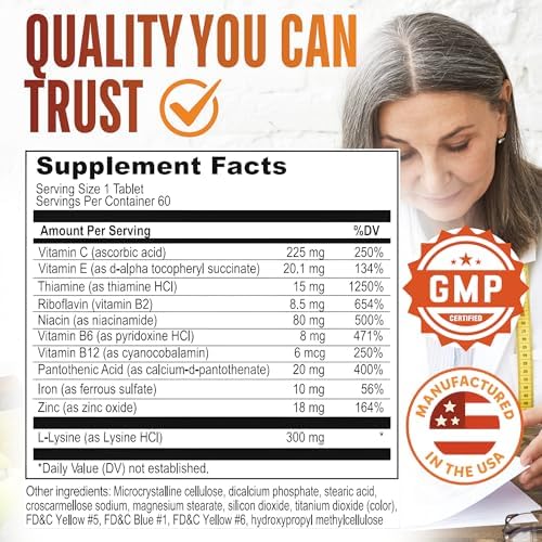 Apetigen-Plus Estimulante del Apetito para Aumento de Peso – Multivitamínico con Hierro, Zinc, L-Lisina y Complejo B – Tabletas Sin Azúcar para - imagen 7