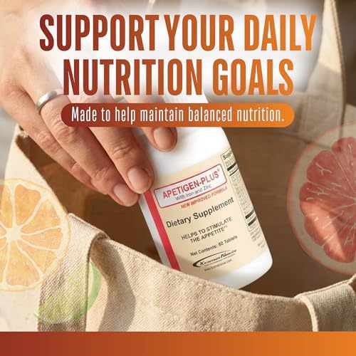 Apetigen-Plus Estimulante del Apetito para Aumento de Peso – Multivitamínico con Hierro, Zinc, L-Lisina y Complejo B – Tabletas Sin Azúcar para - imagen 8