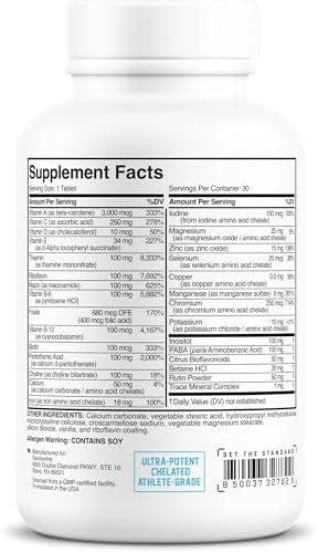 Multivitamínico Swolverine para Hombres y Mujeres – Multivitamínico Diario de Alta Potencia con Complejo B, Minerales Quelados y Antioxidantes, Apoya - imagen 3