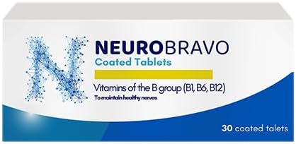 Tabletas Neurobravo de Vitaminas B1, B6 y B12 para la Salud Nerviosa, Dolor Nervioso, Entumecimiento y Calambres Musculares - imagen 1