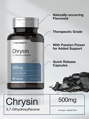 Suplemento de Chrysin Horbäach | 500mg | 60 Cápsulas | Extracto de Flor de Pasión | Suplemento Sin OGM y Sin Gluten - imagen 3