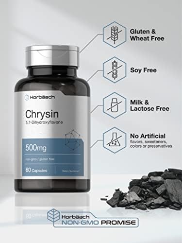 Suplemento de Chrysin Horbäach | 500mg | 60 Cápsulas | Extracto de Flor de Pasión | Suplemento Sin OGM y Sin Gluten - imagen 4