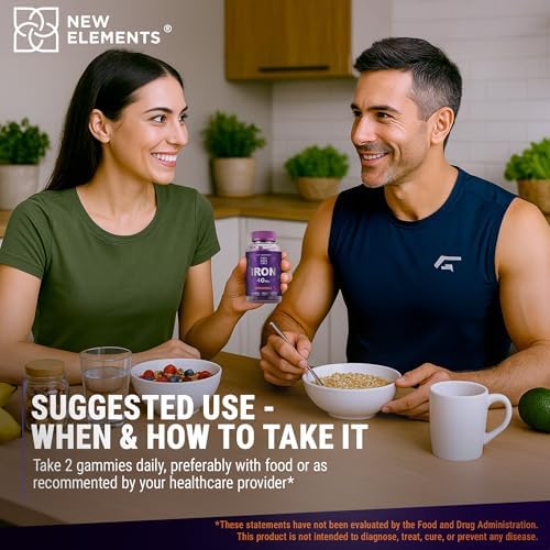 Gomitas de Hierro New Elements 40mg con Vitamina C 100mg – Suplemento de Hierro para Mujeres, Hombres y Adultos – Apoyo para Anemia, Inmunidad y - imagen 6