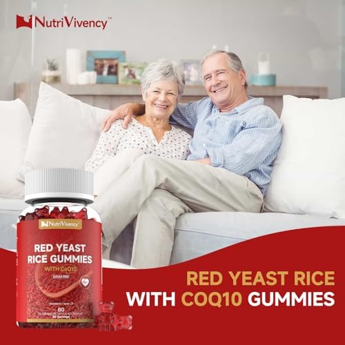 Gomitas NutriVivency de Arroz Rojo con CoQ10, 2400mg de Arroz Rojo y 200mg de CoQ10, Sin Azúcar, Veganas, No Transgénicas, Sabor Fresa, 60 Unidades - imagen 5