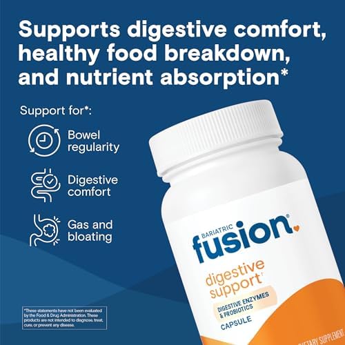 Bariatric Fusion Soporte Digestivo: Enzimas Digestivas con Probióticos | Suplemento Vegano | Salud Digestiva y del Intestino | Sin Gluten, Lácteos ni - imagen 2