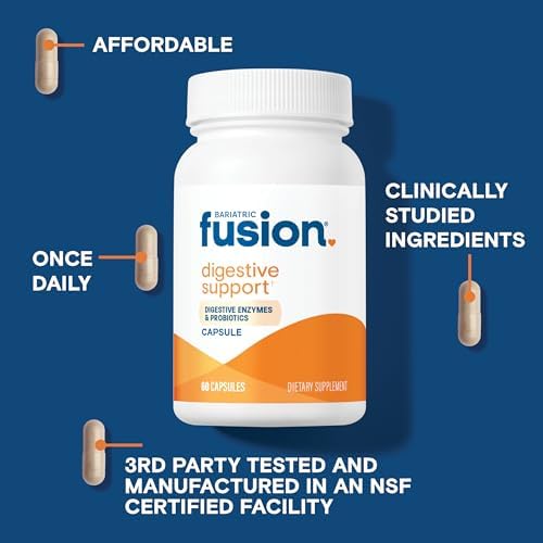 Bariatric Fusion Soporte Digestivo: Enzimas Digestivas con Probióticos | Suplemento Vegano | Salud Digestiva y del Intestino | Sin Gluten, Lácteos ni - imagen 3