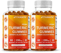 Gomitas Veganas Vitamatic de Cúrcuma con Jengibre y Extracto de Pimienta Negra – Paquete de 2 (120 gomitas) 95% Curcuminoides – Antioxidante y Apoyo - imagen 1