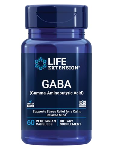 Life Extension GABA, Suplemento para el Estrés, Apoyo al Ánimo y Sueño, Relajación, 60 Cápsulas, Libre de Gluten, No Transgénico, Vegetariano - imagen 4
