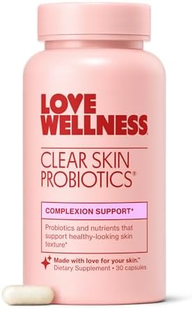 Probiotico Love Wellness Clear Skin | Tratamiento para el Acné Hormonal, Puntos, Enrojecimiento y Minimización de Poros | 30 Cápsulas - imagen 1