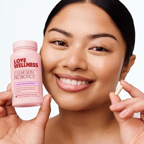 Probiotico Love Wellness Clear Skin | Tratamiento para el Acné Hormonal, Puntos, Enrojecimiento y Minimización de Poros | 30 Cápsulas - imagen 5
