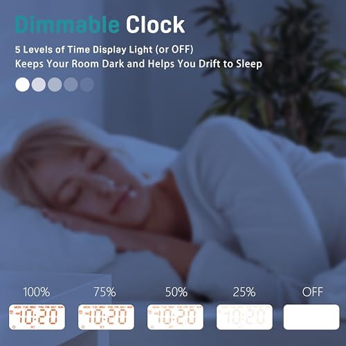 Reloj Despertador JALL con Pantalla Completa, Sonidos de Naturaleza y Luz de Amanecer, Altavoz Bluetooth Hi-Fi, Temporizador de Sueño de 8 Horas - imagen 8