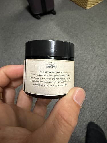 Bálsamo de Tallow de Té de Árbol Untamed Organics con Neem | Hidratante para Piel Seca y Áspera | 2 oz de Tallow de Res Alimentada con Pasto, Cera de - imagen 2