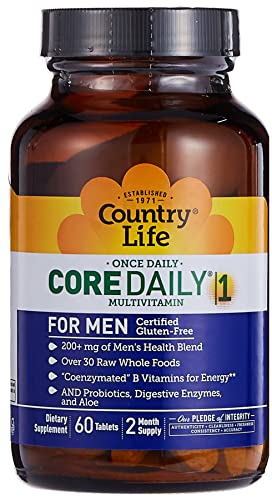 Country Life Core Daily-1 para Hombres - Multivitamínico con Probióticos, Saw Palmetto, Extracto de Semilla de Calabaza y Vitaminas B Coenzimadas - - imagen 3