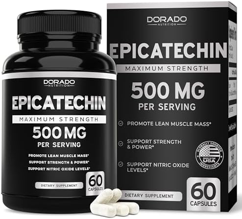 Extracto de Epicatequina 500mg por Porción (60 Cápsulas) Inhibidor de Myostatina, Bloqueador de Myostatina para Músculo Magro, Óxido Nítrico, - imagen 1