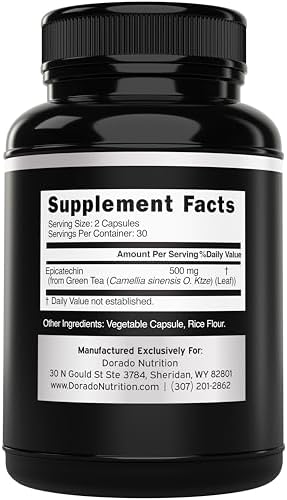 Extracto de Epicatequina 500mg por Porción (60 Cápsulas) Inhibidor de Myostatina, Bloqueador de Myostatina para Músculo Magro, Óxido Nítrico, - imagen 2